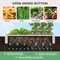 Galvanized Metal Planter Box Kit w/ 2 Large Zipper Mesh Screen Windows